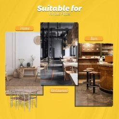 5-pieces Wood Metal Dining Table Set with 4-Chairs-Walnut by SUNRINX 18 5-pieces Wood Metal Dining Table Set with 4-Chairs-Walnut by SUNRINX -Furniture Store walnut sunrinx dining room sets mg6 1bd 76 1000