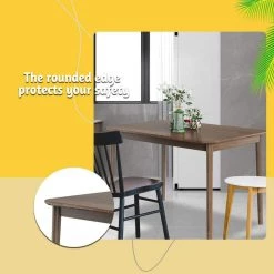 43.5 in. Modern Kitchen Dining Rectangle Table with Rubber Wood Legs by SUNRINX -Furniture Store walnut sunrinx kitchen dining tables mg6 37bd 44 1000