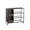 Afton Weathered Brown 3-Tier Shoe Rack with Storage Bins by RiverRidge Home