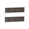 Afton Weathered Brown 3-Hook Coat Rack (2-Pk) by RiverRidge Home