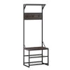 Afton Weathered Brown Metal Frame Hall Tree by RiverRidge Home