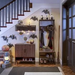 Afton Weathered Brown Metal Frame Hall Tree by RiverRidge Home -Furniture Store weathered brown riverridge home hall trees 16 036 66 1000