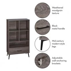 Woodbury Weathered Wood Storage Cabinet with Cubbies and Drawer by RiverRidge Home 17 Woodbury Weathered Wood Storage Cabinet with Cubbies and Drawer by RiverRidge Home -Furniture Store weathered wood riverridge home accent cabinets 16 024 1f 1000