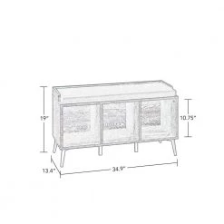 Woodbury Weathered Wood Storage Bench with Cubbies by RiverRidge Home -Furniture Store weathered wood riverridge home accent cabinets 16 026 1f 1000