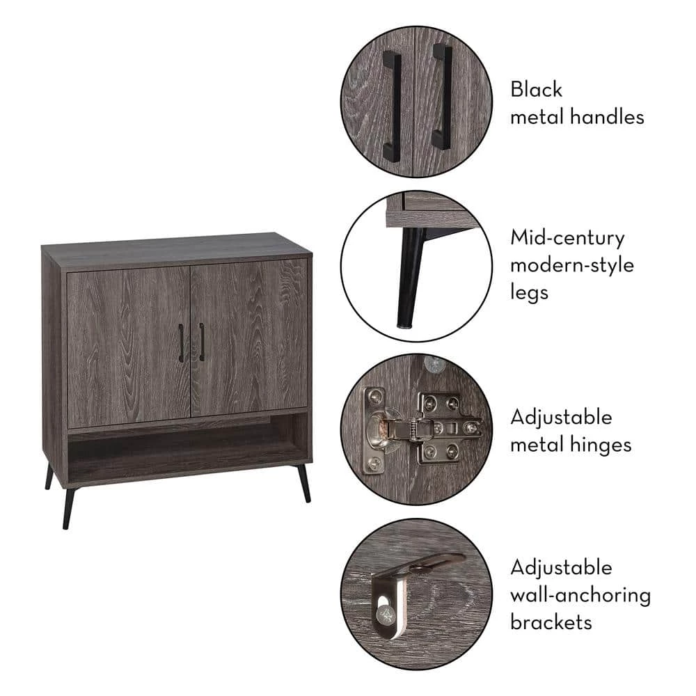 Woodbury Weathered Wood Shoe Cabinet by RiverRidge Home 4 Woodbury Weathered Wood Shoe Cabinet by RiverRidge Home - Image 4
