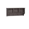 Woodbury Weathered Wood Wall Shelf with Cubbies and Hooks by RiverRidge Home