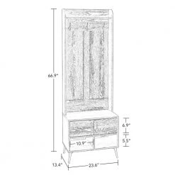 Woodbury Weathered Wood Hall Tree with Bench by RiverRidge Home 18 Woodbury Weathered Wood Hall Tree with Bench by RiverRidge Home -Furniture Store weathered wood riverridge home hall trees 16 029 44 1000