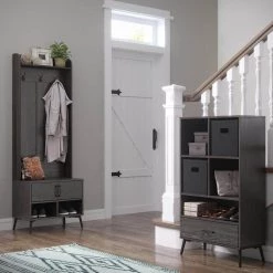 Woodbury Weathered Wood Hall Tree with Bench by RiverRidge Home 16 Woodbury Weathered Wood Hall Tree with Bench by RiverRidge Home -Furniture Store weathered wood riverridge home hall trees 16 029 4f 1000