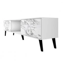 Saratoga 71 in. White and Marble Stamp Particle Board TV Stand Fits TVs Up to 75 in. with Storage Doors by Luxor 20 Saratoga 71 in. White and Marble Stamp Particle Board TV Stand Fits TVs Up to 75 in. with Storage Doors by Luxor -Furniture Store white and marble stamp luxor tv stands 176hd3 44 1000