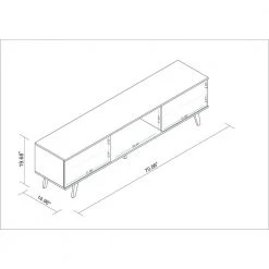 Saratoga 71 in. White and Marble Stamp Particle Board TV Stand Fits TVs Up to 75 in. with Storage Doors by Luxor 18 Saratoga 71 in. White and Marble Stamp Particle Board TV Stand Fits TVs Up to 75 in. with Storage Doors by Luxor -Furniture Store white and marble stamp luxor tv stands 176hd3 4f 1000