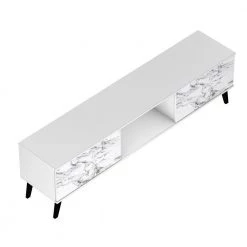 Saratoga 71 in. White and Marble Stamp Particle Board TV Stand Fits TVs Up to 75 in. with Storage Doors by Luxor 14 Saratoga 71 in. White and Marble Stamp Particle Board TV Stand Fits TVs Up to 75 in. with Storage Doors by Luxor -Furniture Store white and marble stamp luxor tv stands 176hd3 a0 1000