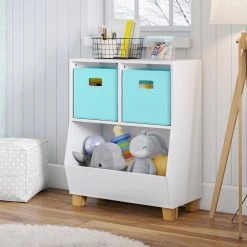 Kids Catch-All White Multi-Cubby 24 in. Toy Organizer and 2-Aqua Bins by RiverRidge Home 13 Kids Catch-All White Multi-Cubby 24 in. Toy Organizer and 2-Aqua Bins by RiverRidge Home -Furniture Store white aqua bins riverridge home toy boxes 02 330k 31 1000
