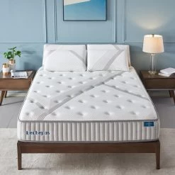 10 in. Medium Comfortable Sleep Hybrid Tight Top Twin Mattress by Edendirect