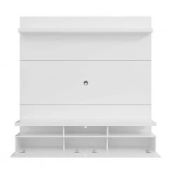 City 63 in. White Gloss Particle Board Floating Entertainment Center Fits TVs Up to 55 in. with Storage Doors by Luxor -Furniture Store white gloss luxor tv stands 288hd2 1f 1000