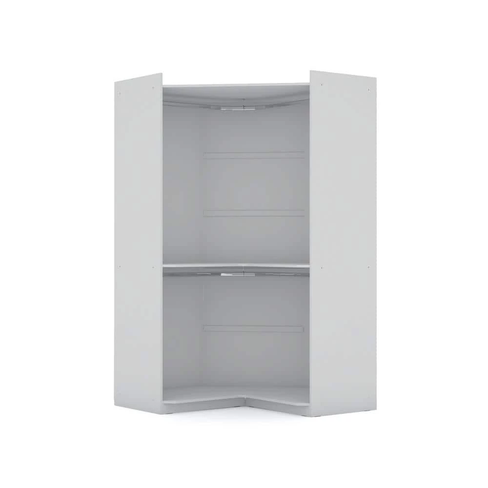 Ramsey White Open Corner Closet by Luxor 1 Ramsey White Open Corner Closet by Luxor