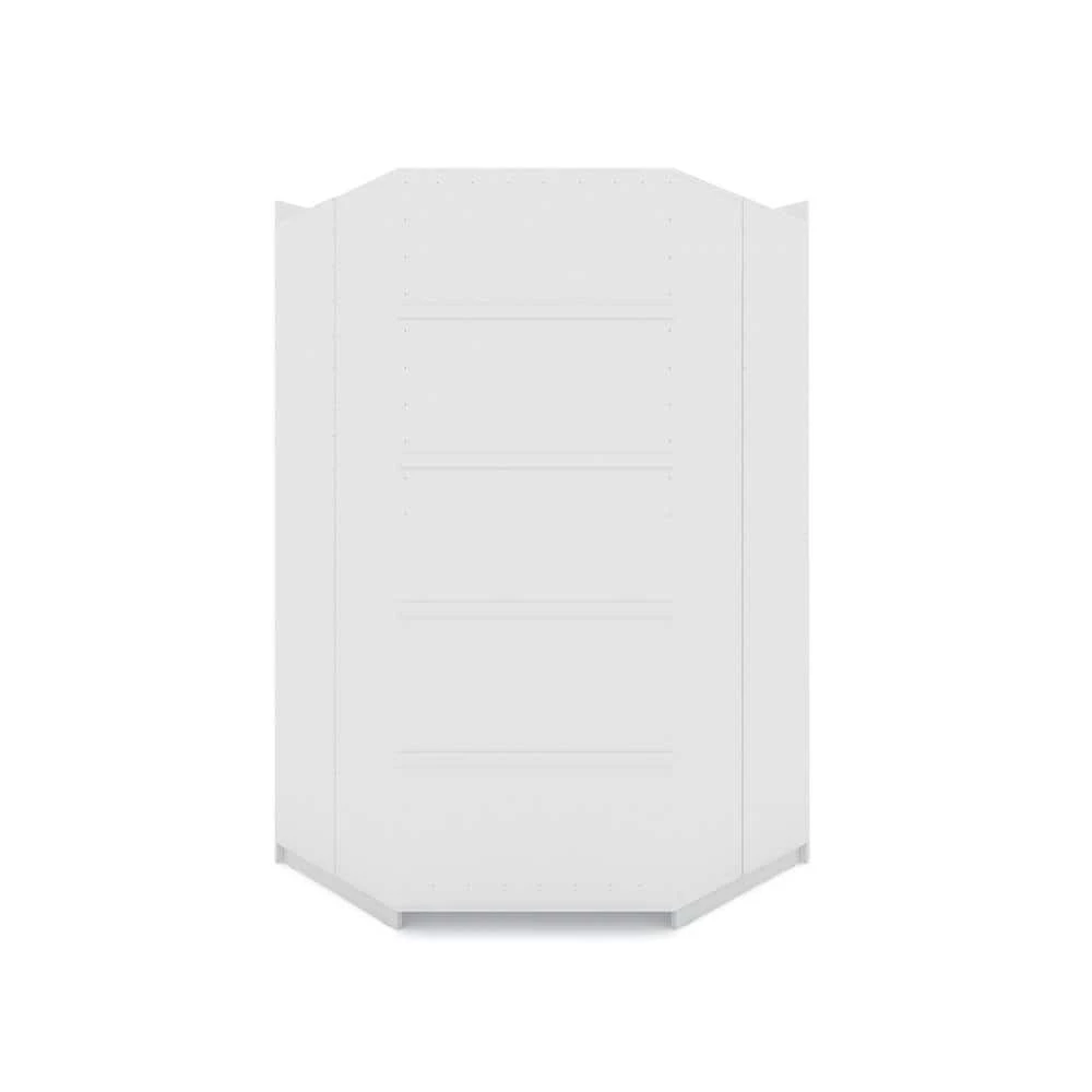 Ramsey White Open Corner Closet by Luxor 4 Ramsey White Open Corner Closet by Luxor - Image 4