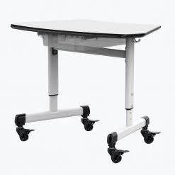 Height-AdjusTable Trapezoid Student Desk with Drawer by Luxor
