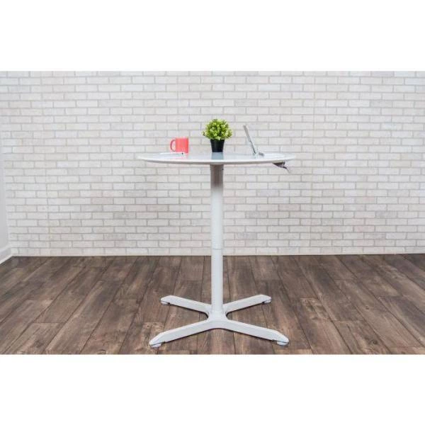 32 in. Pneumatic Height Adjustable Round Cafe Table by Luxor 2 32 in. Pneumatic Height Adjustable Round Cafe Table by Luxor - Image 2