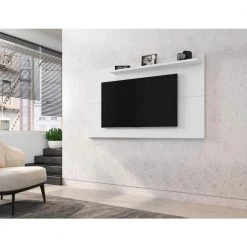 Liberty 63 in. White Particle Board Entertainment Center Fits TVs Up to 50 in. with Cable Management by Luxor -Furniture Store white luxor tv stands 221hd3 c3 1000
