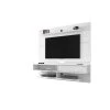 Rochester 71 in. White Particle Board Floating Entertainment Center Fits TVs Up to 65 in. with Cable Management by Luxor