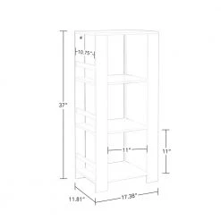 Kids White Cubby Storage Tower with Bookshelves with 2-Piece Red Bins by RiverRidge Home 7 Kids White Cubby Storage Tower with Bookshelves with 2-Piece Red Bins by RiverRidge Home -Furniture Store white red bins riverridge home kids bookshelves 02 168k 1f 1000