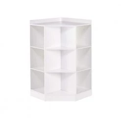 6-Cubby, 3-Shelf Corner Cabinet in White by RiverRidge Home -Furniture Store white riverridge home accent cabinets 02 144 77 1000