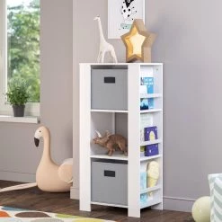 Kids White Cubby Storage Tower with Bookshelves by RiverRidge Home 16 Kids White Cubby Storage Tower with Bookshelves by RiverRidge Home -Furniture Store white riverridge home kids bookshelves 02 161 1d 1000