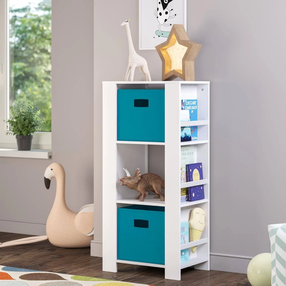 Kids White Cubby Storage Tower with Bookshelves by RiverRidge Home 3 Kids White Cubby Storage Tower with Bookshelves by RiverRidge Home - Image 3