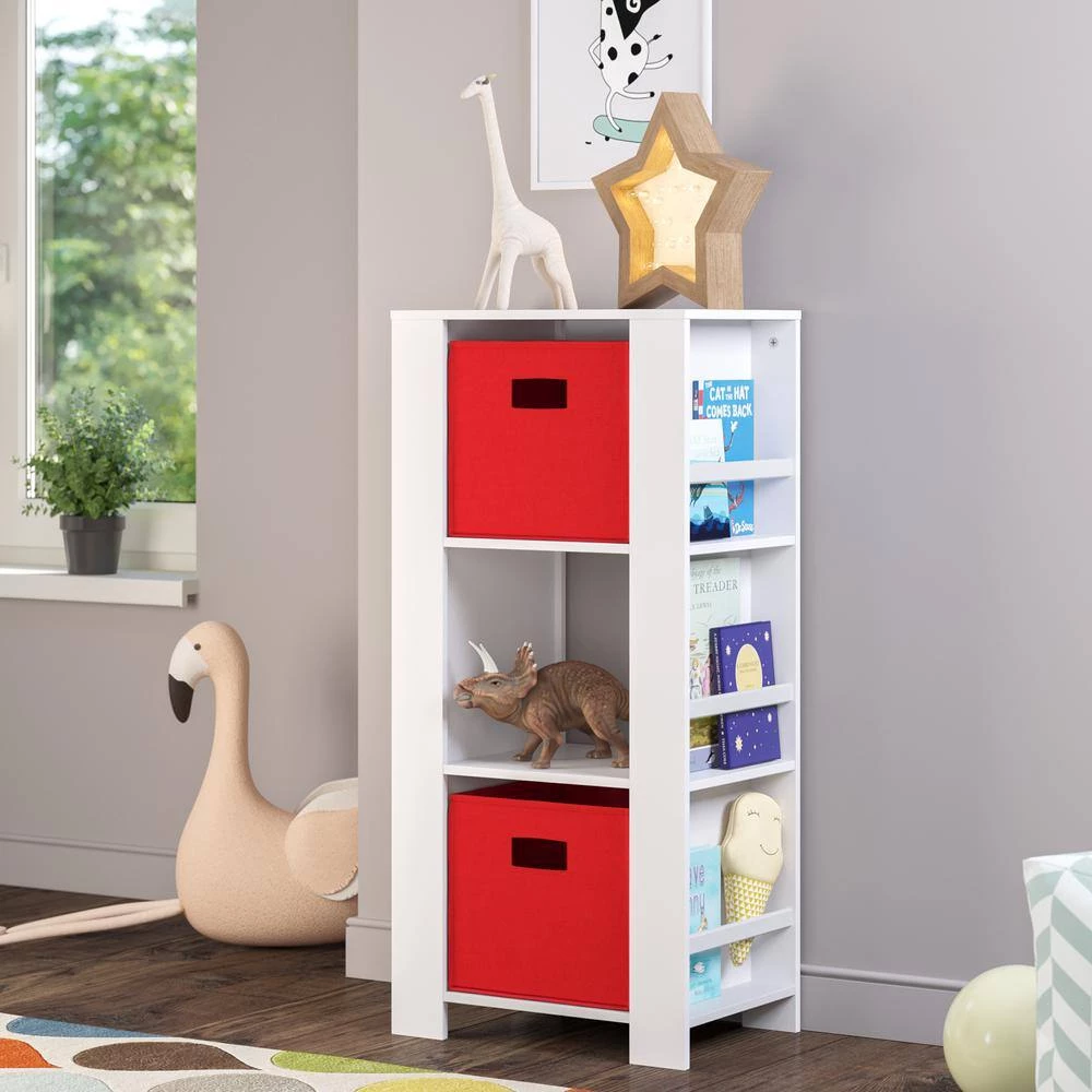 Kids White Cubby Storage Tower with Bookshelves by RiverRidge Home 4 Kids White Cubby Storage Tower with Bookshelves by RiverRidge Home - Image 4