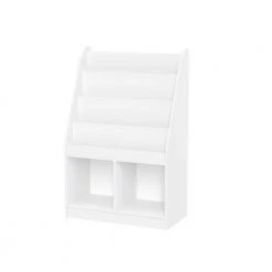 White Kids Bookrack with 2-Cubbies by RiverRidge Home -Furniture Store white riverridge home kids bookshelves 02 250 44 1000