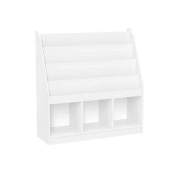 White Kids Bookrack with 3-Cubbies by RiverRidge Home