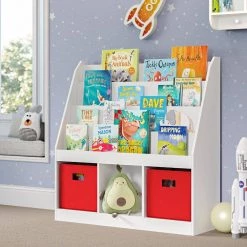 White Kids Bookrack with 3-Cubbies by RiverRidge Home 10 White Kids Bookrack with 3-Cubbies by RiverRidge Home -Furniture Store white riverridge home kids bookshelves 02 251 c3 1000