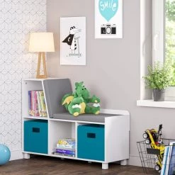 Kids White Storage Bench with Cubbies by RiverRidge Home -Furniture Store white riverridge home kids storage benches 02 163 4f 1000