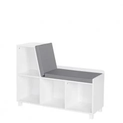 Kids White Storage Bench with Cubbies by RiverRidge Home