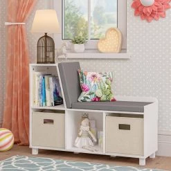 Kids White Storage Bench with Cubbies by RiverRidge Home -Furniture Store white riverridge home kids storage benches 02 163 76 1000