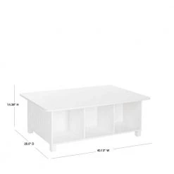 Kids White 6-Cubby Storage Activity Table by RiverRidge Home -Furniture Store white riverridge home kids tables chairs 02 165 40 1000
