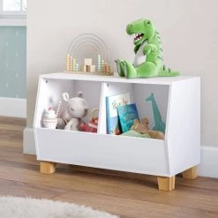 Kids Catch-All 27 in. White Toy Organizer by RiverRidge Home -Furniture Store white riverridge home toy boxes 02 252 31 1000