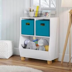 Kids Catch-All White Multi-Cubby 24 in. Toy Organizer by RiverRidge Home -Furniture Store white riverridge home toy boxes 02 254 31 1000