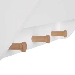 Kids Catch-All White Wall Shelf with 3-Hooks by RiverRidge Home -Furniture Store white riverridge home toy boxes 02 257 1d 1000