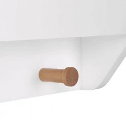 Kids Catch-All White Wall Shelf with 3-Hooks by RiverRidge Home -Furniture Store white riverridge home toy boxes 02 257 66 1000