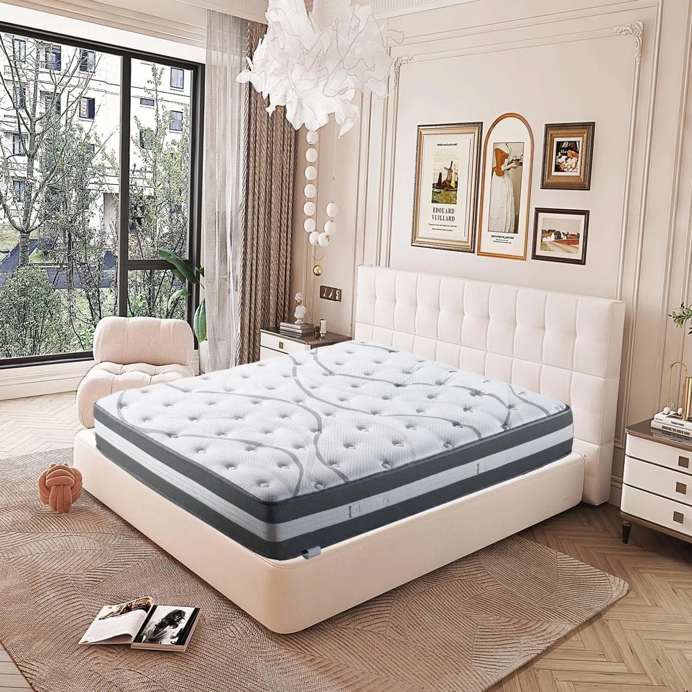 FULL Size Soft Hybrid Pocket Spring 12in. Tight Top Mattress by SUNRINX 2 FULL Size Soft Hybrid Pocket Spring 12in. Tight Top Mattress by SUNRINX - Image 2