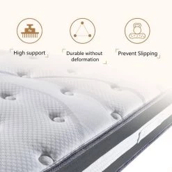 FULL Size Soft Hybrid Pocket Spring 12in. Tight Top Mattress by SUNRINX 14 FULL Size Soft Hybrid Pocket Spring 12in. Tight Top Mattress by SUNRINX -Furniture Store white sunrinx mattresses mg4 13we fa 1000