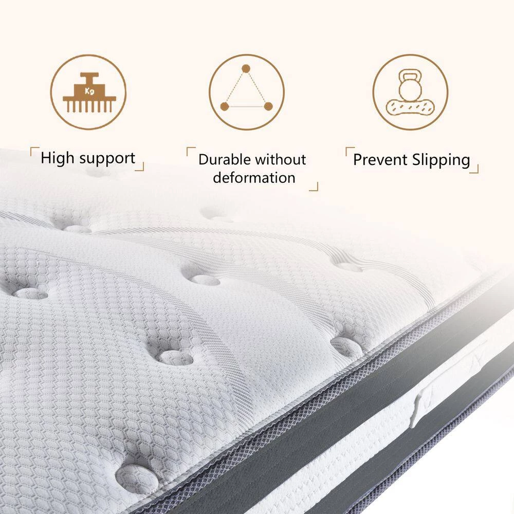 FULL Size Soft Hybrid Pocket Spring 12in. Tight Top Mattress by SUNRINX 7 FULL Size Soft Hybrid Pocket Spring 12in. Tight Top Mattress by SUNRINX - Image 7