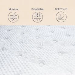 QUEEN Size Soft Memory Foam Hybrid Pocket Coil 12in. Tight Top Mattress by SUNRINX 10 QUEEN Size Soft Memory Foam Hybrid Pocket Coil 12in. Tight Top Mattress by SUNRINX -Furniture Store white sunrinx mattresses mg4 16we 1f 1000